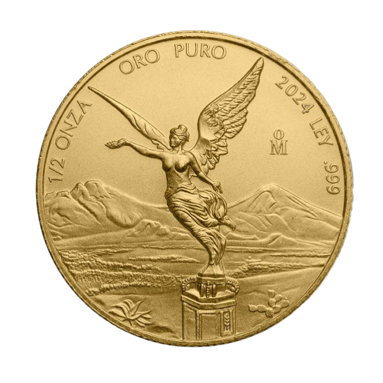 1/2 troy ounce gold Mexican Libertad obverse