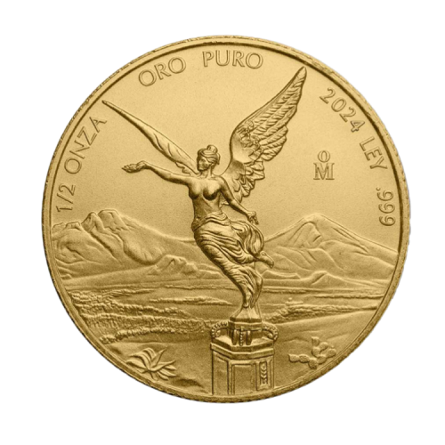 1/2 troy ounce gold Mexican Libertad obverse