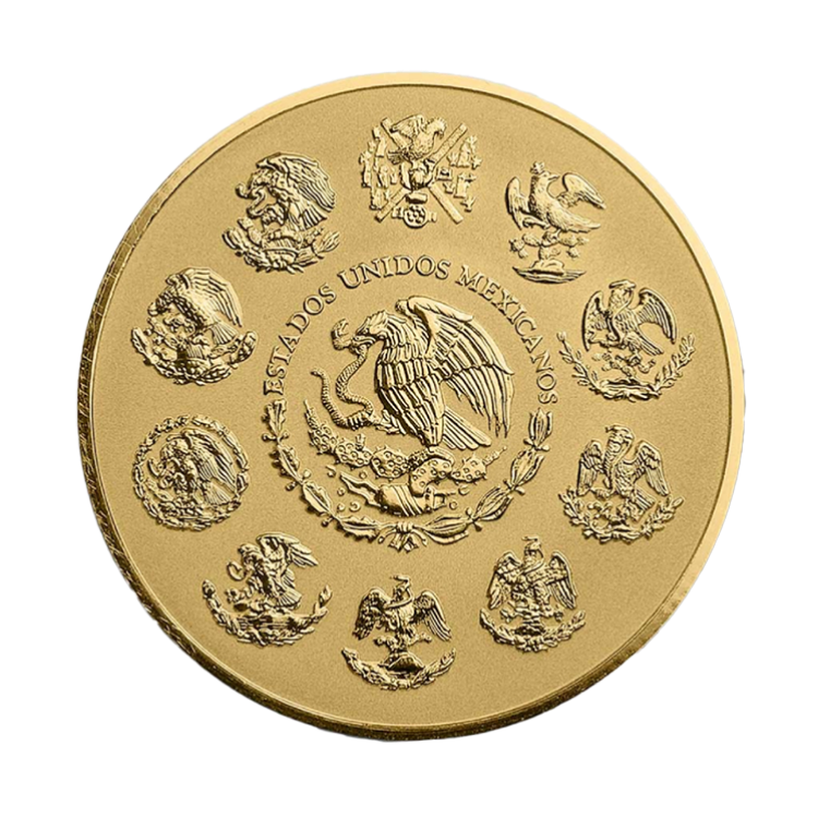 Reverse 1 troy ounce gold Mexican Libertad Reverse Proof