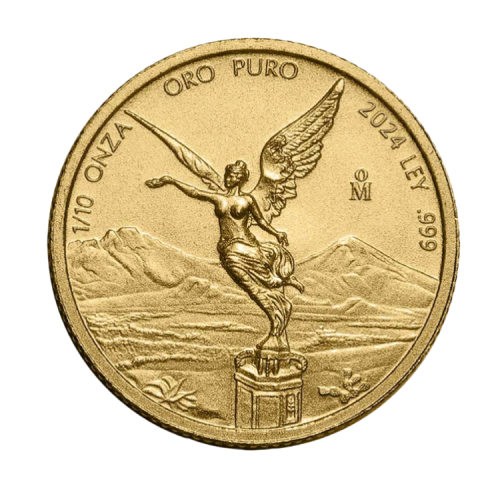 Obverse 1/10 troy ounce Mexican Libertad 2024