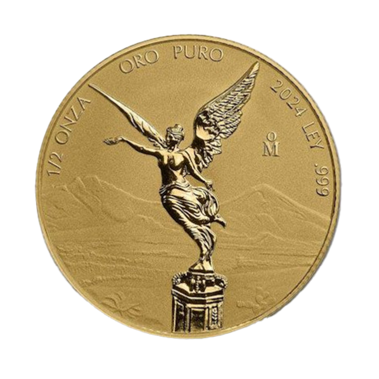 1/2 troy ounce gold coin Mexican Libertad 2024 reverse proof front