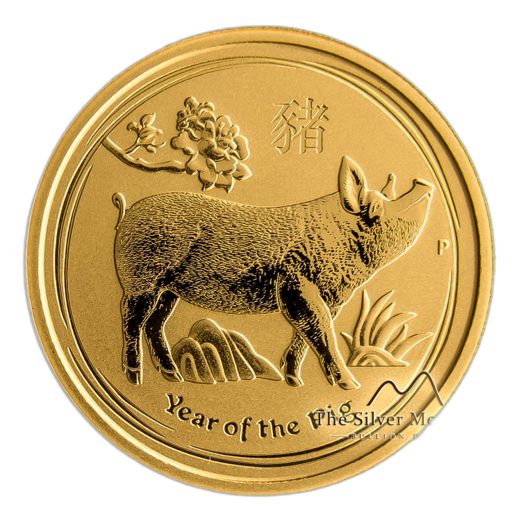 1/4 Troy ounce gouden munt Lunar 2019 voorkant