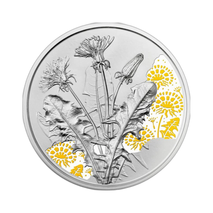 0,5 troy ounce silver coin The Dandelion 2022 front