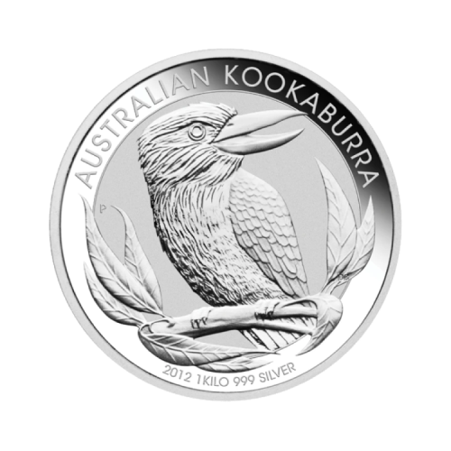 1 Kilo zilver munt Kookaburra 2012 voorkant