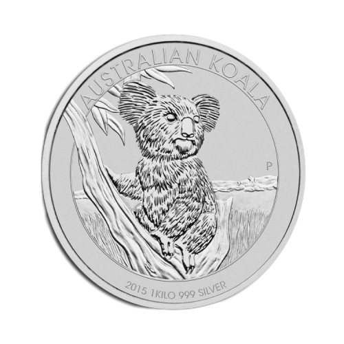 2015 - 1 kilo zilveren Koala munt voorkant