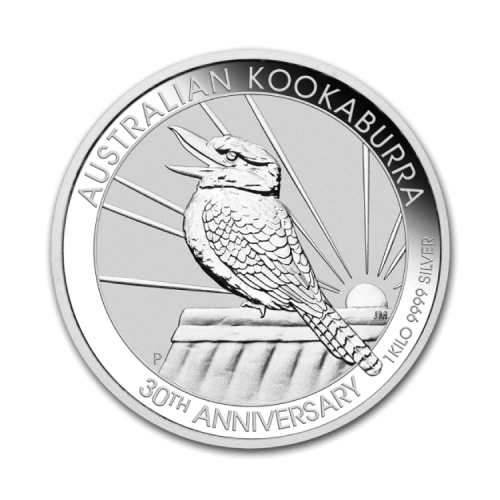 1 Kilo zilveren munt Kookaburra 2020 voorkant