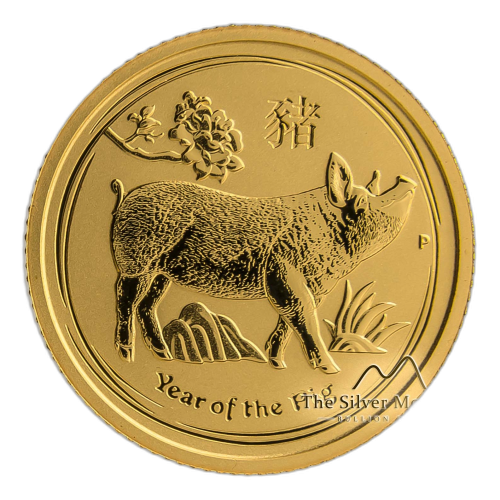 1/10 Troy ounce gold coin Lunar 2019 front