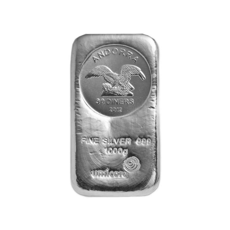 1 kilo silver coinbar various producers front