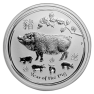 1/2 Troy ounce zilveren munt Lunar 2019 voorkant