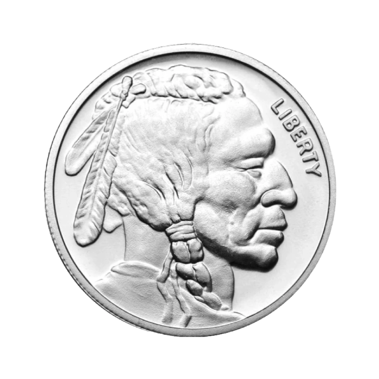 1 Troy ounce zilveren Buffalo munt voorkant