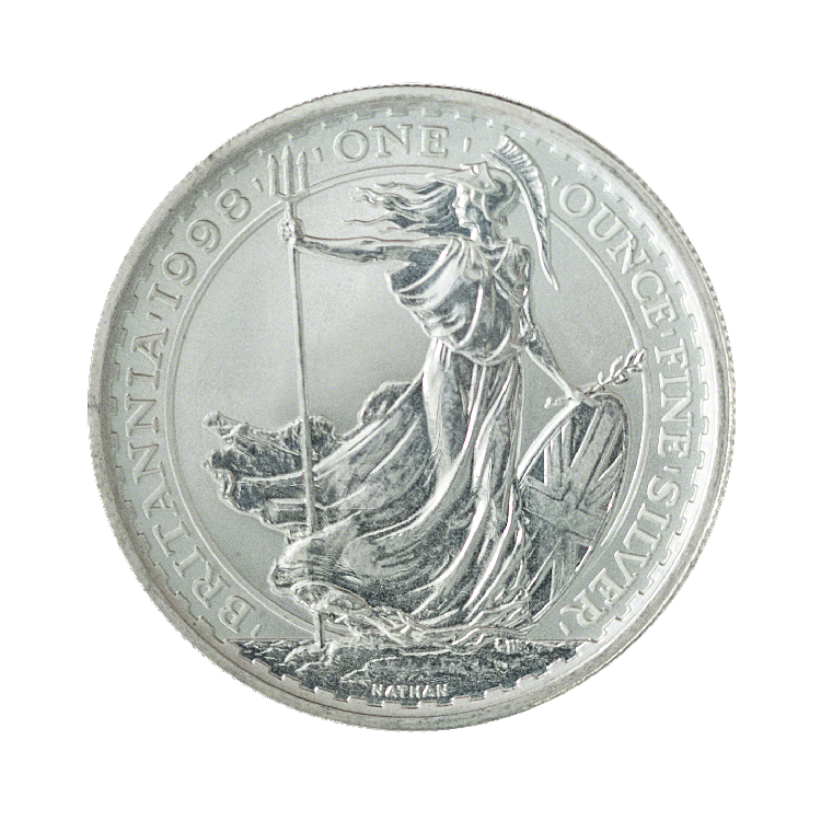 1 troy ounce silver Britannia coin circulated front