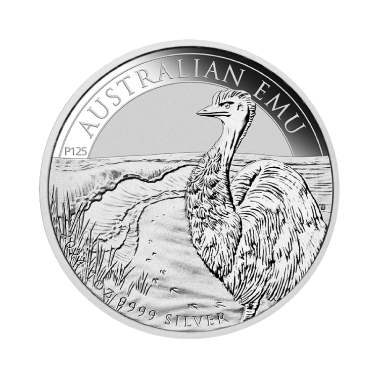 1 troy ounce silver Australian Emu coin 2024 front