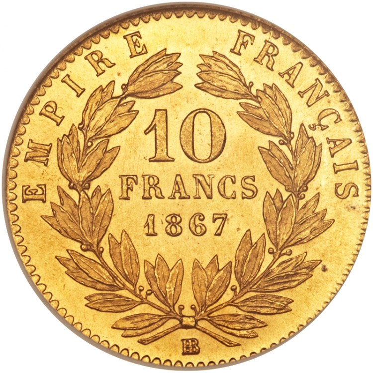 Gold coin 10 Frank front