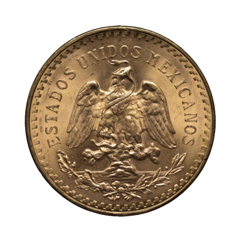 Gouden 50 pesos munt Mexico voorkant