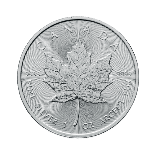 Maple Leaf 1 troy ounce silver coin obverse