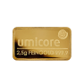 2,5 gram Umicore goldbar front