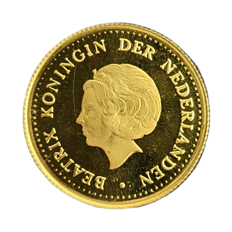 Gouden munt 5 Gulden Nederlandse Antillen (1980) achterkant