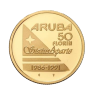 Aruba 50 florin Goud 1991 Status Aparte 1986 - 1991 voorkant