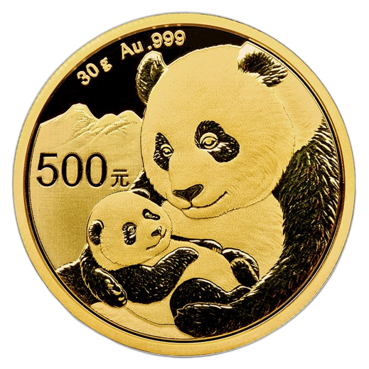 30 Gram gouden munt Panda 2019 voorkant