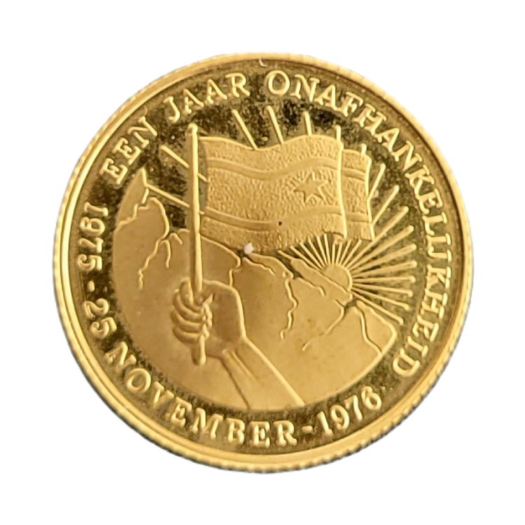 Gold 100 gulden Suriname back