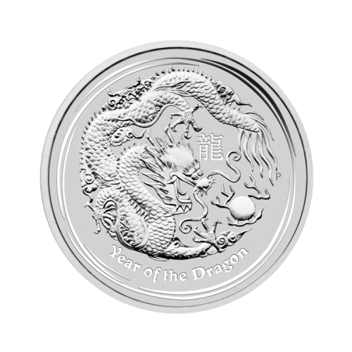 1 kilo Lunar zilver munt 2012 Year of the Dragon