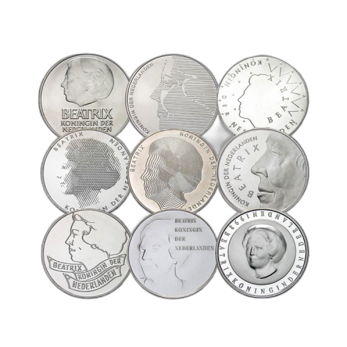 100 silver 50 guilder coins front