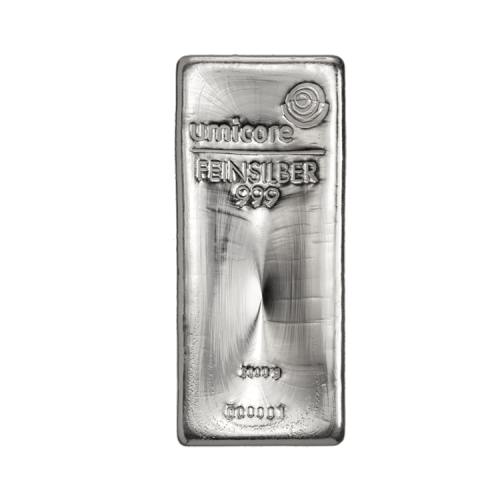 5 Kilo silver bar Umicore front