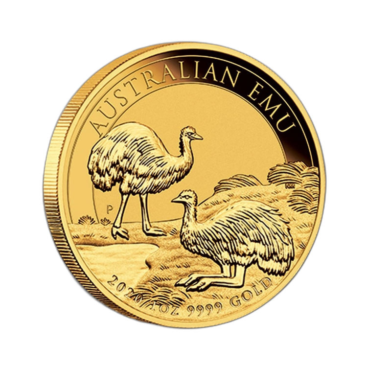 1 troy ounce gold coin Emu 2020 back