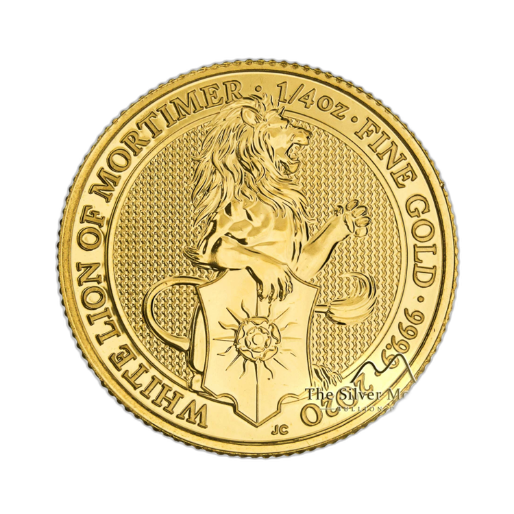 1/4 Troy ounce gold coin Queen's Beasts White Lion front