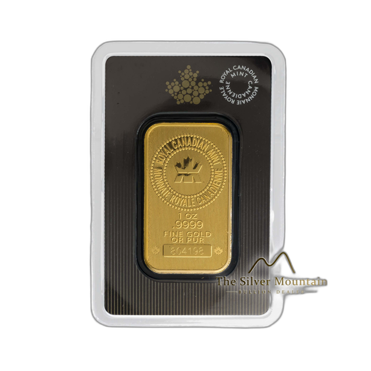 1 troy ounce gold bar The Royal Canadian Mint front