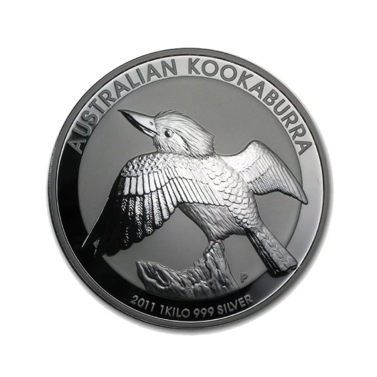 1 Kilo zilver munt Kookaburra 2011 voorkant