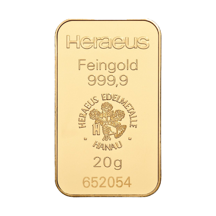 20 gram gold bar various producers front