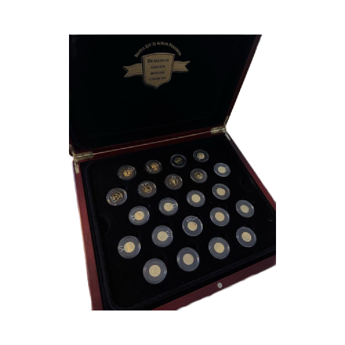 "The Smallest Gold Coin Collection" 22 gold coins front