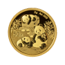 Voorkant 3 gram gouden Panda munt 2025