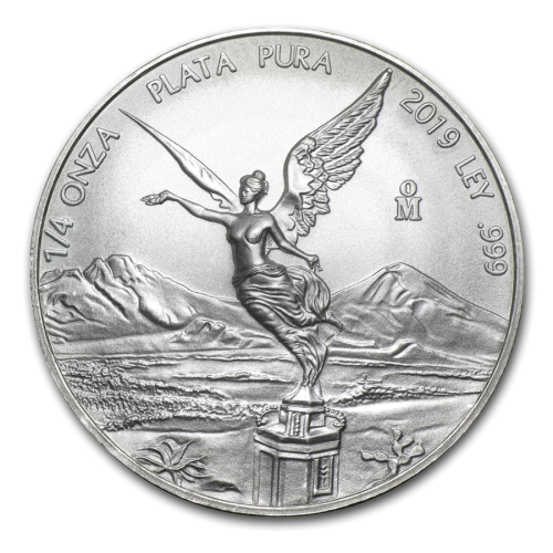 1/4 Troy ounce silver coin Mexican Libertad 2019 front