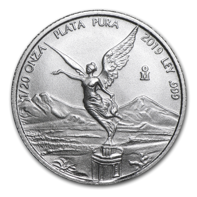 1/20 Troy ounce silver coin Mexican Libertad 2019 front