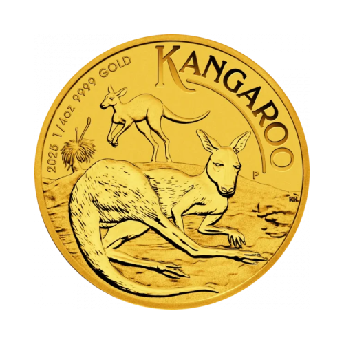 1/4 oz gold Kangaroo 2025 obverse