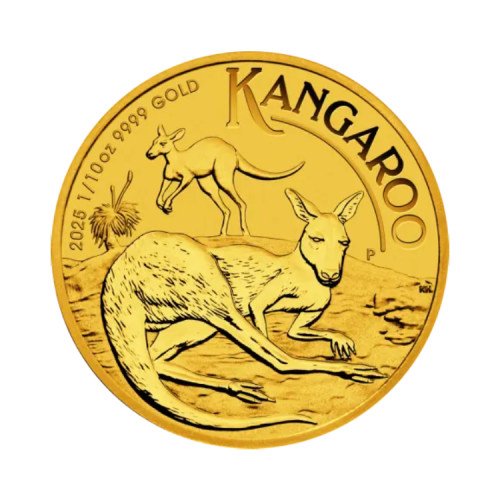 1/10 oz gouden Kangaroo 2025 voorkant