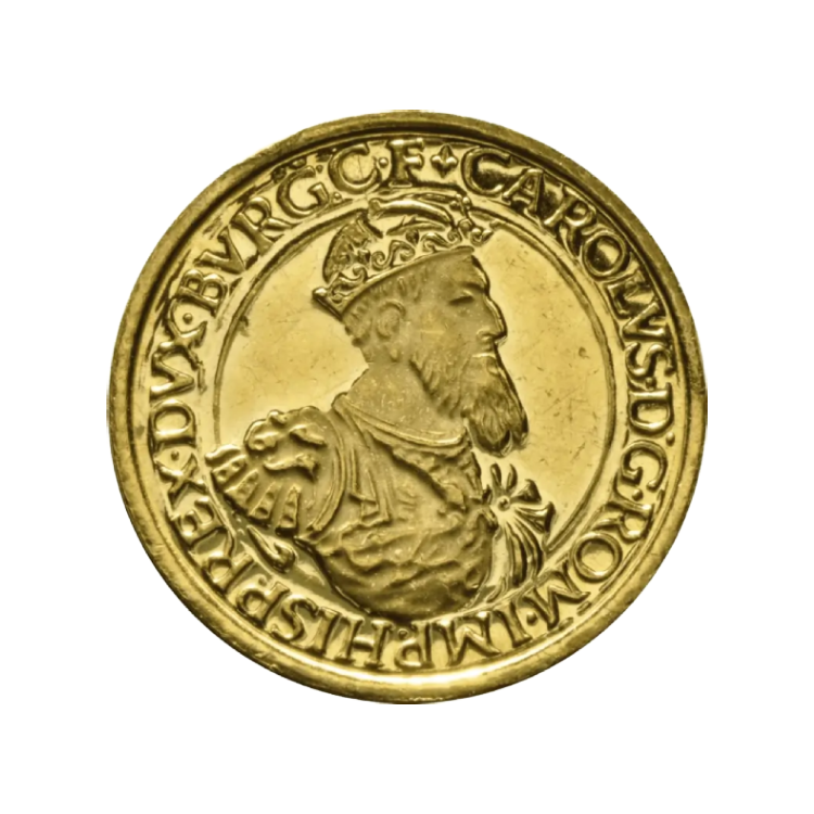 Gold coin 50 ECU Belgium front