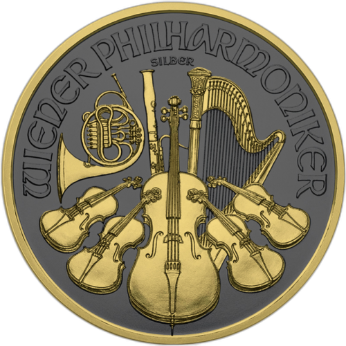 1 Troy ounce zilveren munt Golden Ring - Philharmoniker 2019 voorkant