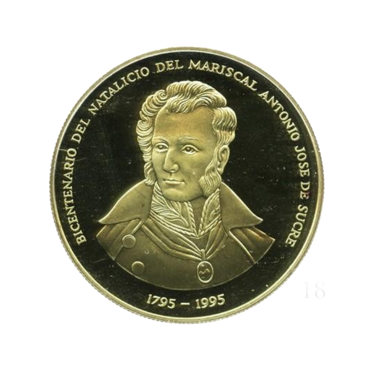 Gouden Sucre Bicentenario munt 1995