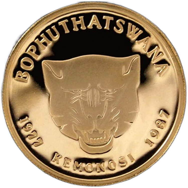 1/2 Troy ounce gouden munt NKWE Bophuthatswana voorkant