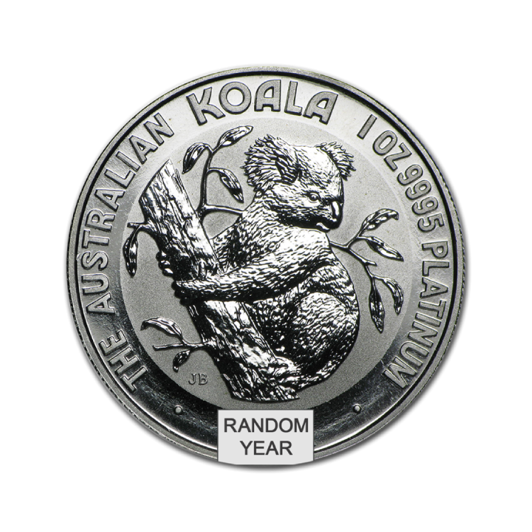 1 troy ounce platina Koala munt voorkant