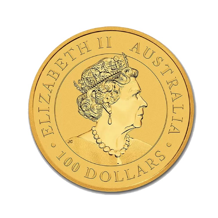 1 troy ounce gold Australian Emu 2020 back