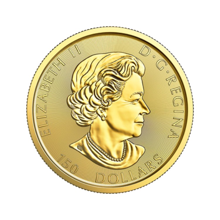 1 troy ounce gouden Voyageur Maple Leaf 2017 perspectief 2