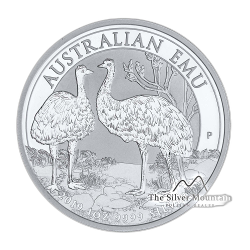 1 Troy ounce silver coin Emu 2019 front