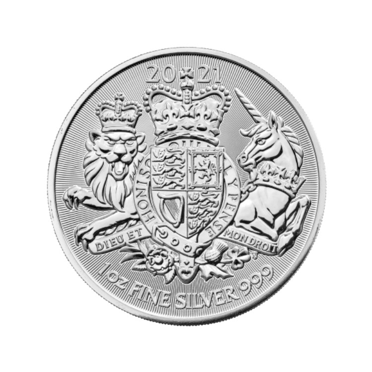 1 Troy ounce silver coin Royal Arms 2021 front