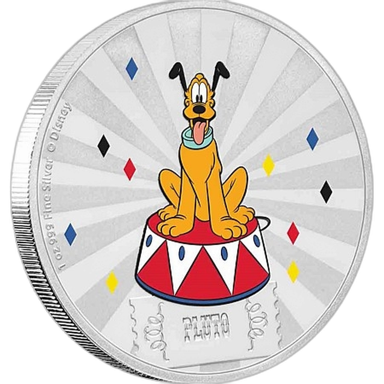 1 Troy ounce zilveren munt Disney - Carnival Pluto 2019 voorkant