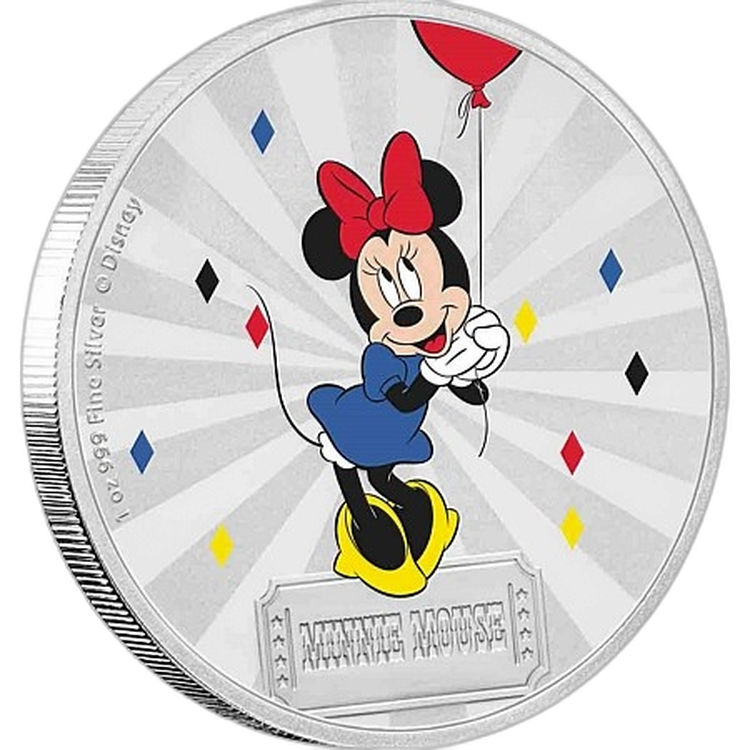 1 Troy ounce zilveren munt Disney - Carnival Minnie Mouse 2019 voorkant