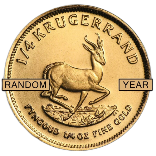 1/4 Troy ounce gold coin Krugerrand proof front